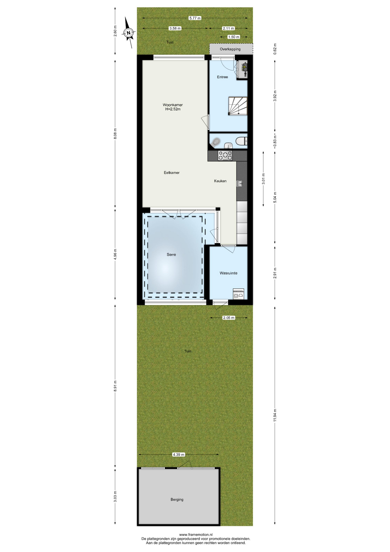 Plattegrond Tussenwoning Laan van Nederhoven 158 , Zwijndrecht