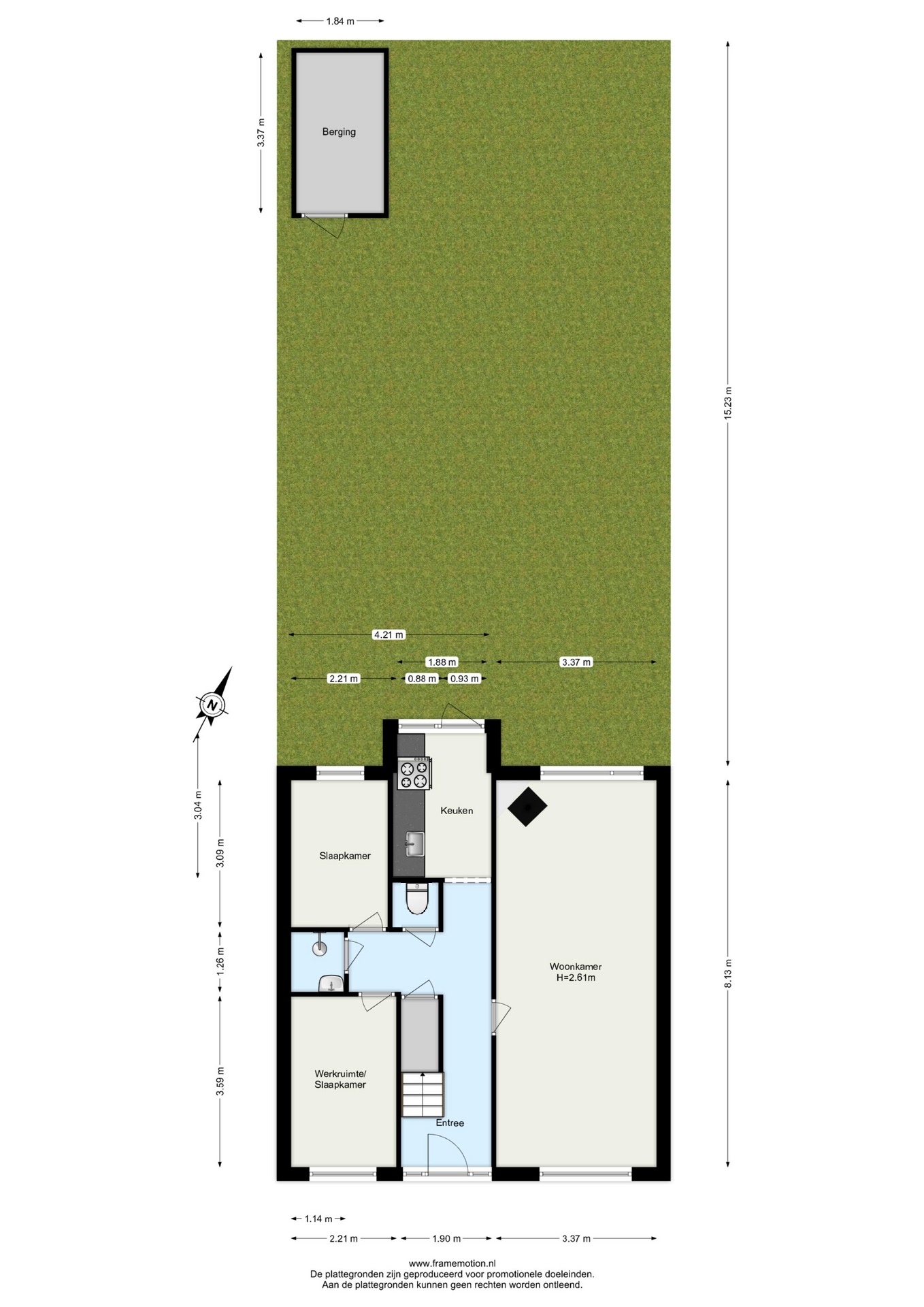 Plattegrond Tussenwoning Hooftstraat 113 , Dordrecht