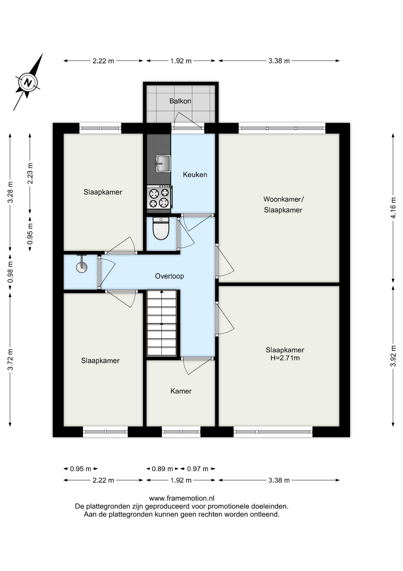 Plattegrond Tussenwoning Hooftstraat 113 , Dordrecht