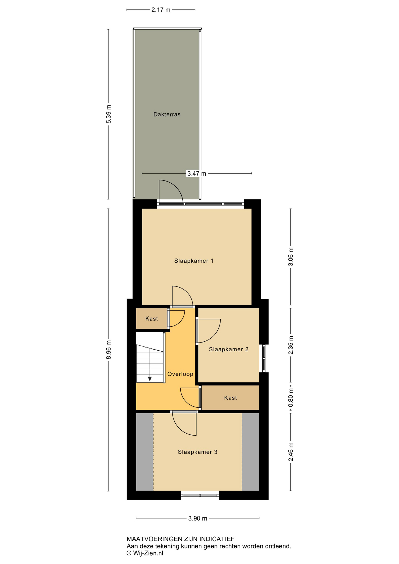 Plattegrond Tussenwoning Paul Krugerstraat 28 , Dordrecht