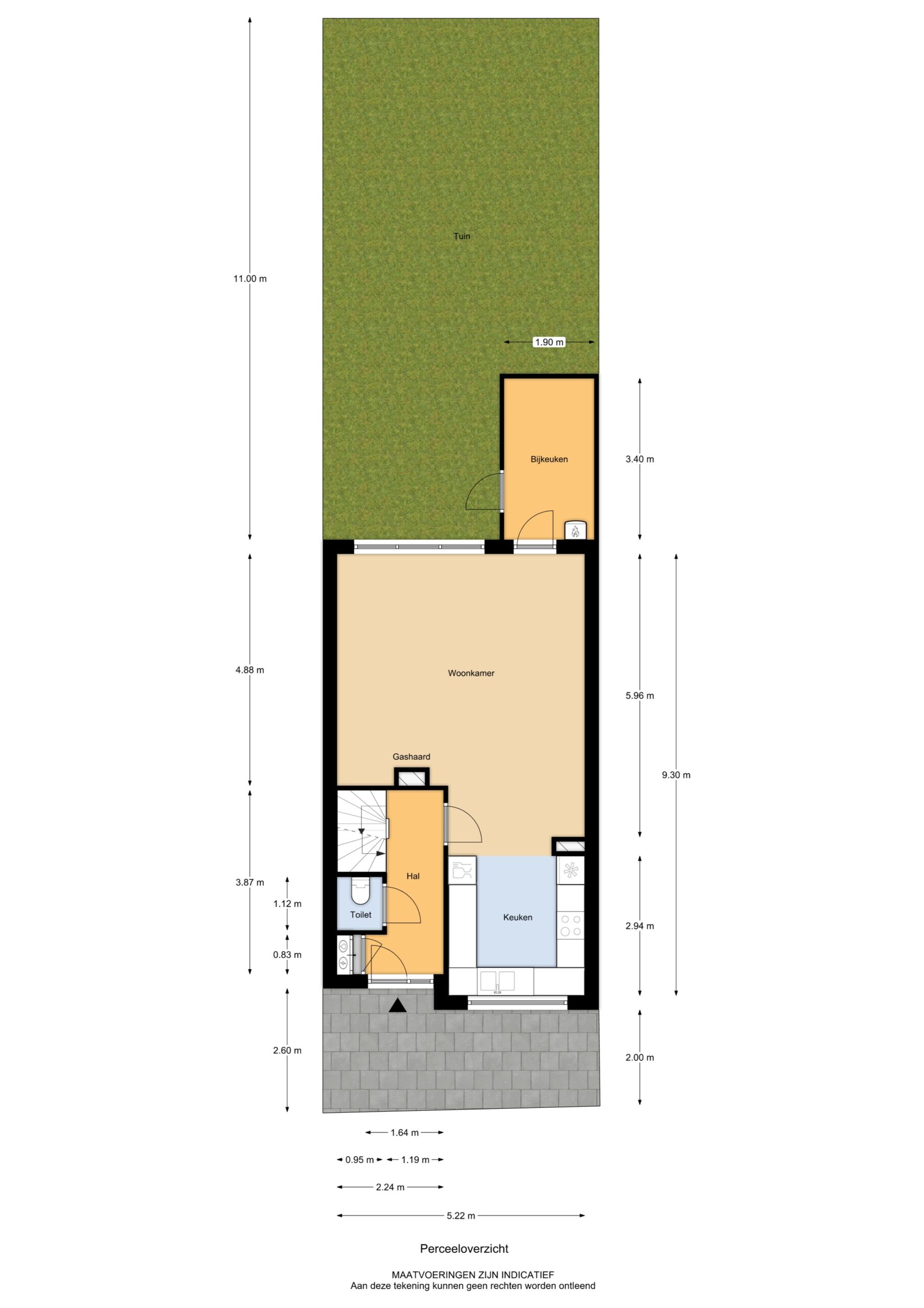Plattegrond Tussenwoning Markstraat 4 , Dordrecht