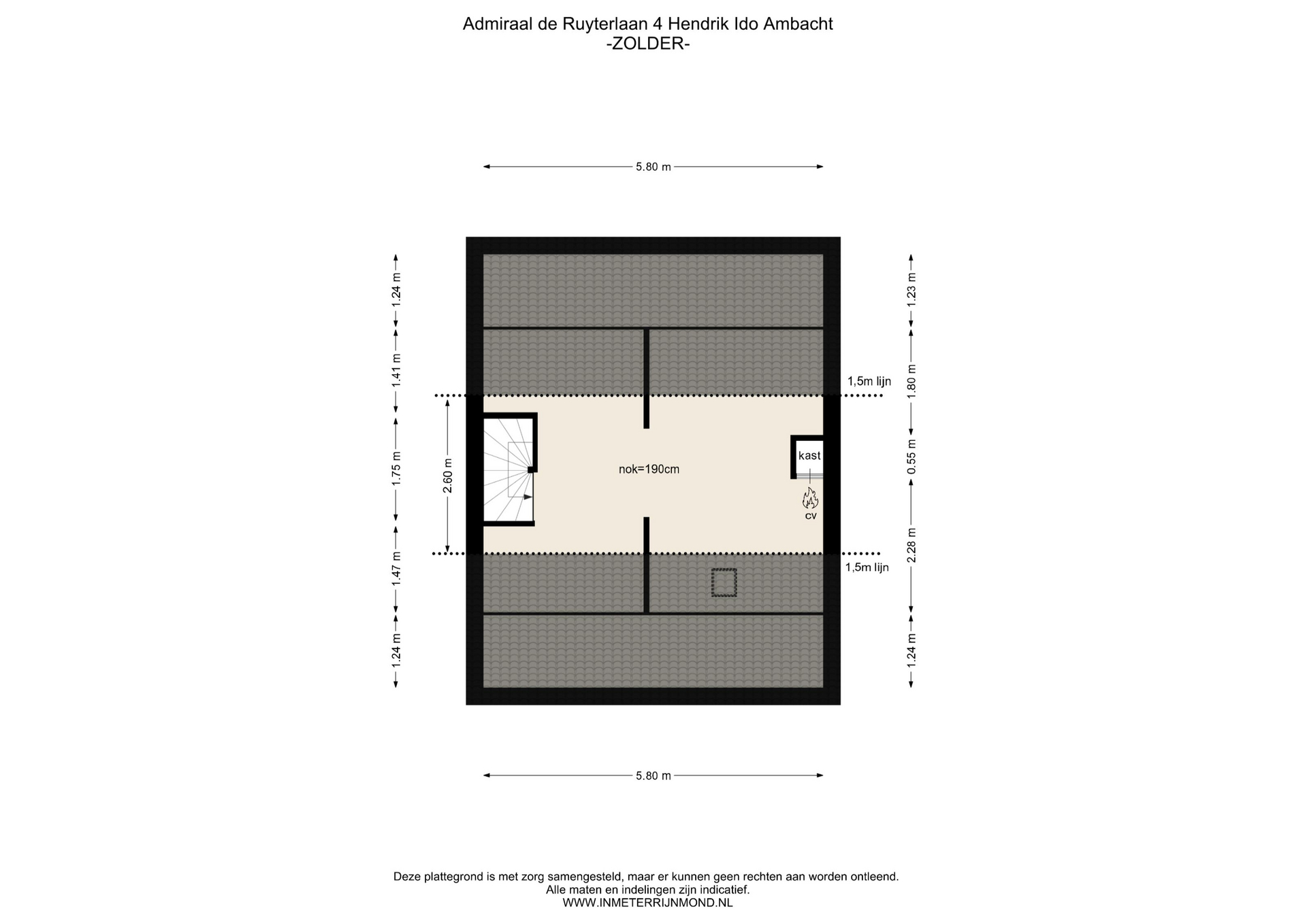 Plattegrond Tussenwoning Admiraal de Ruyterlaan 4 , Hendrik-Ido-Ambacht