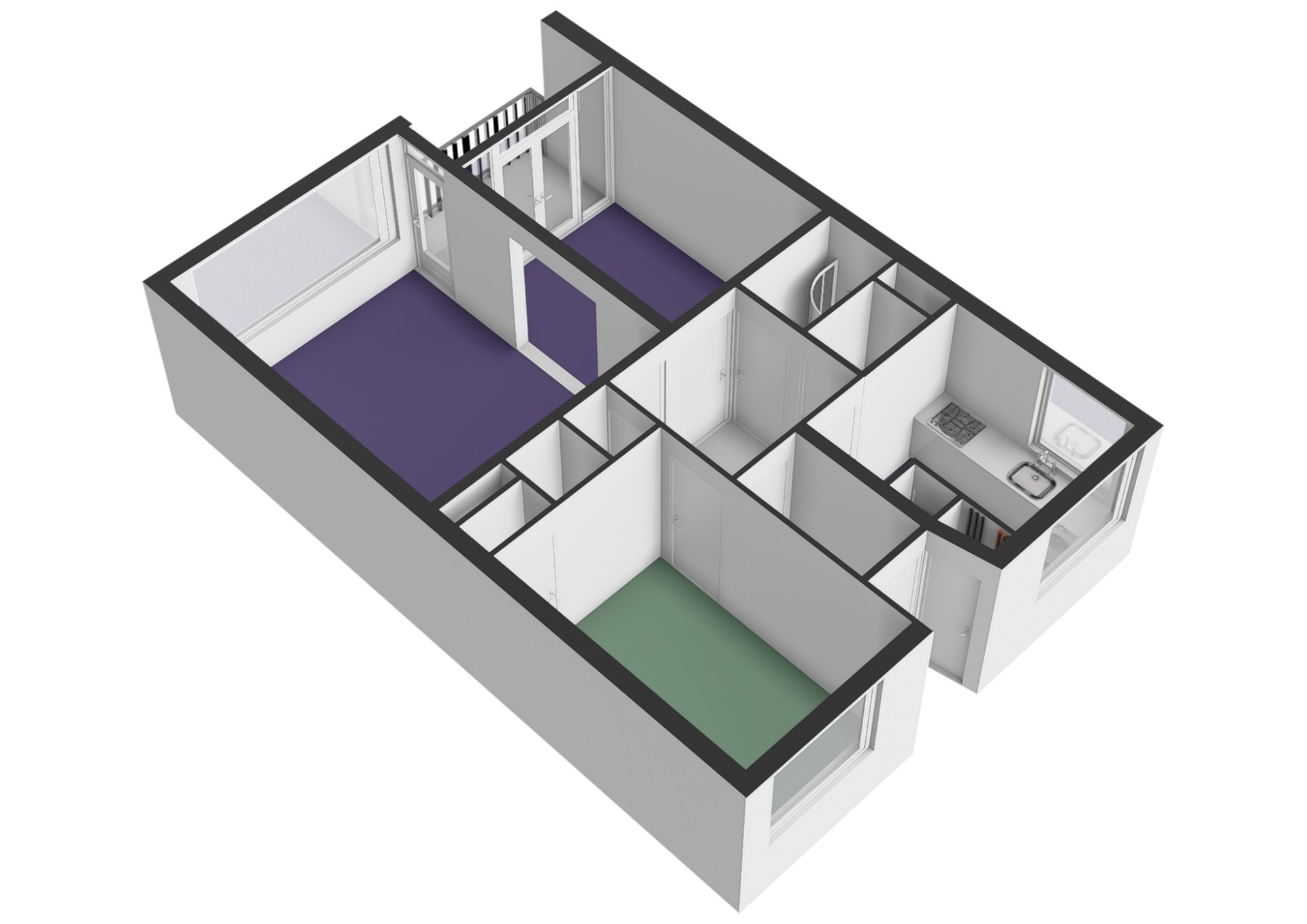 Plattegrond Galerijflat Brabantplein 37  A, Breda