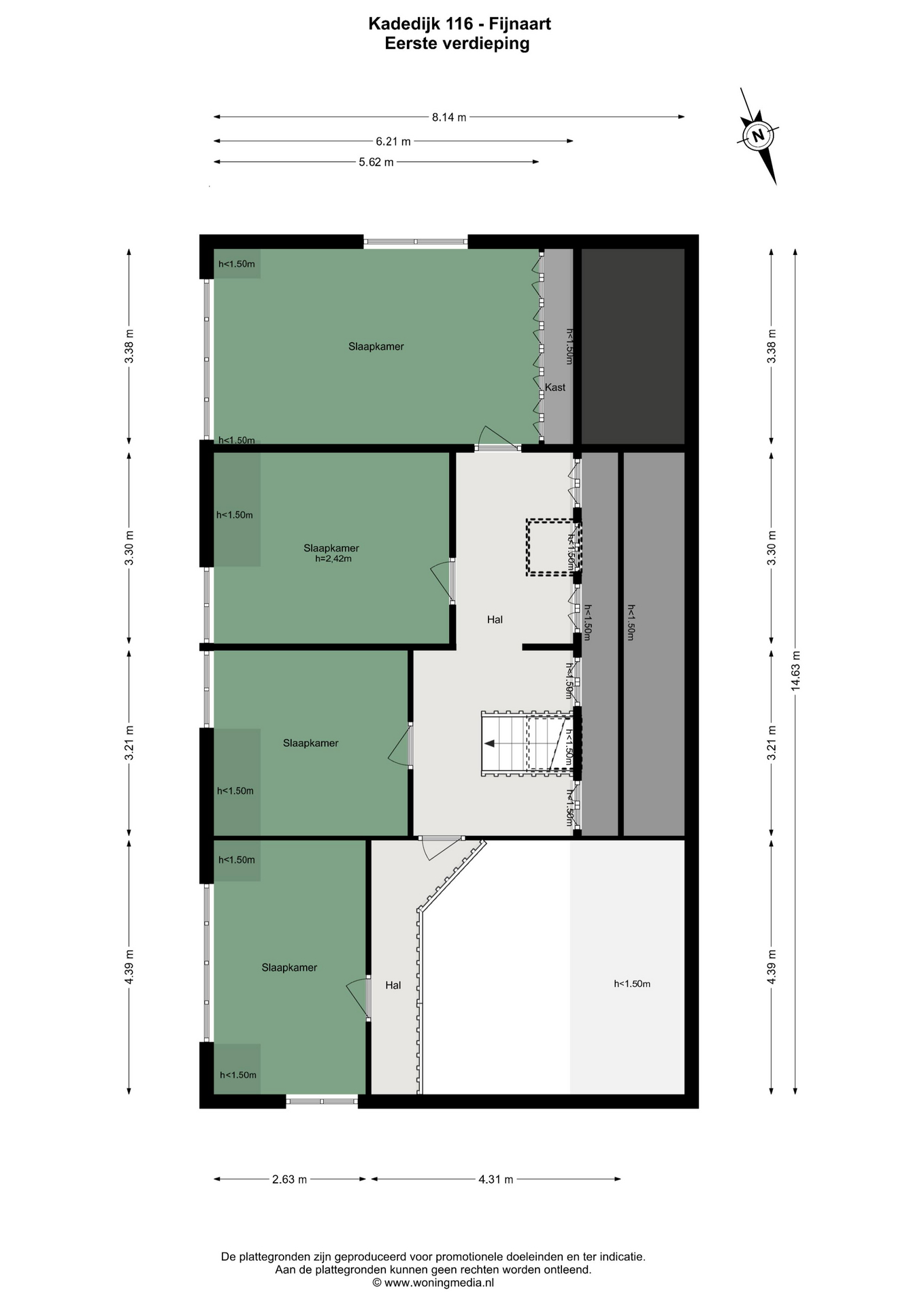 Plattegrond Eengezinswoning Kadedijk 116 , Fijnaart