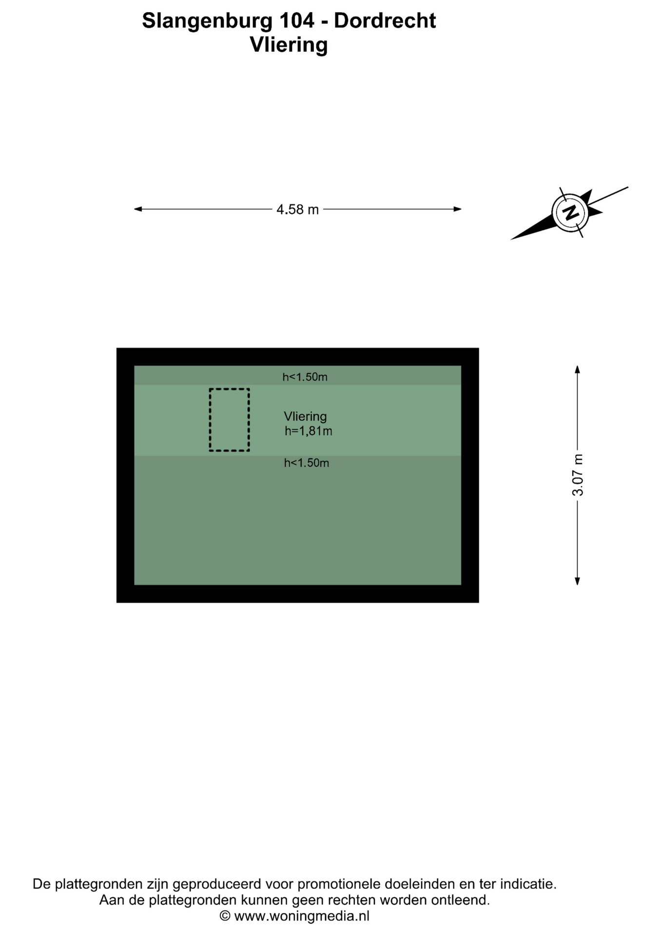 Plattegrond Maisonette Slangenburg 104 , Dordrecht