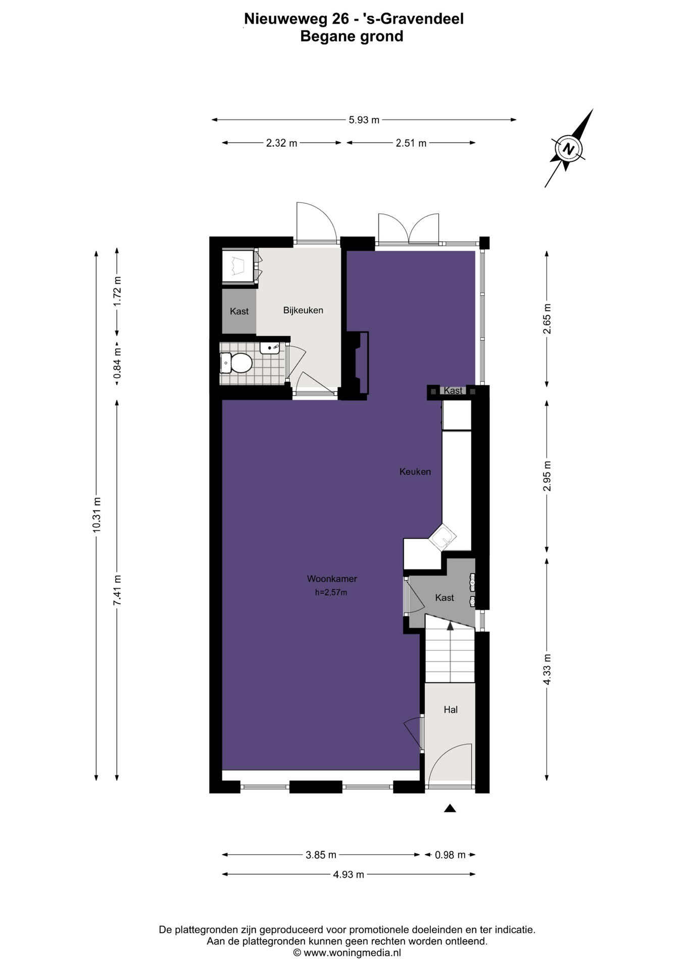 Plattegrond Vrijstaande woning Nieuweweg 26 , ‘s-Gravendeel