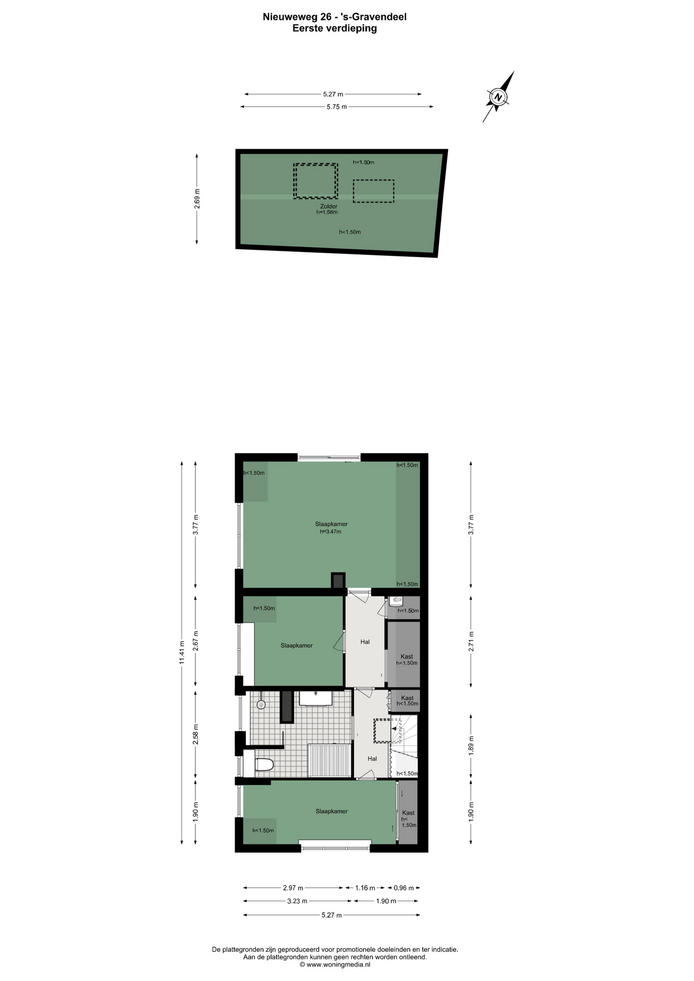 Plattegrond Vrijstaande woning Nieuweweg 26 , ‘s-Gravendeel